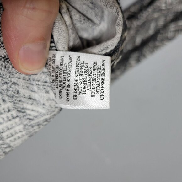 Others Follow Womens S Boho Tunic Dress Black White Geometric Print Long Bell Sl - Picture 7 of 7